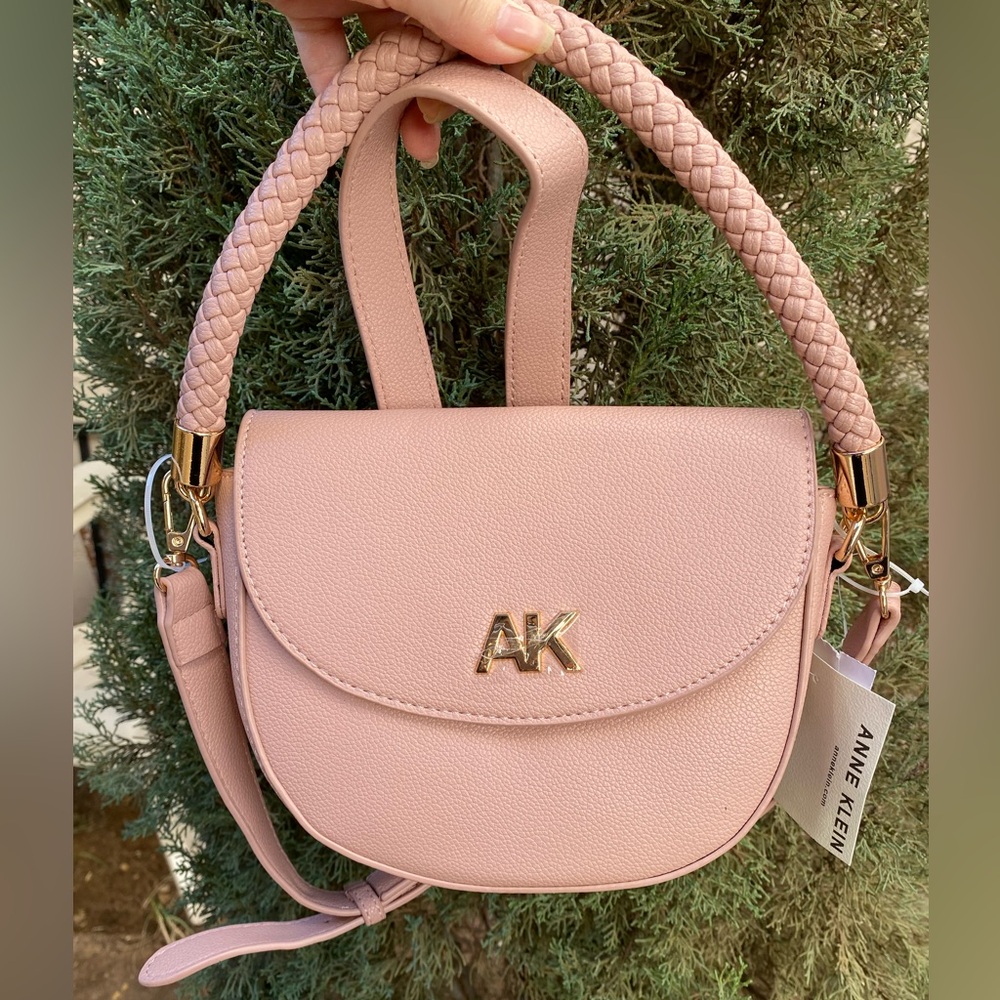 Anne Klein small cross body purse casual beige color